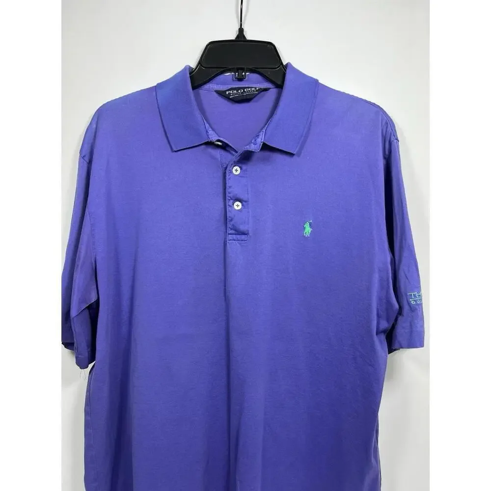 Polo Golf Ralph Lauren Mens Shirt Medium Golf Polo Pima Cotton Purple